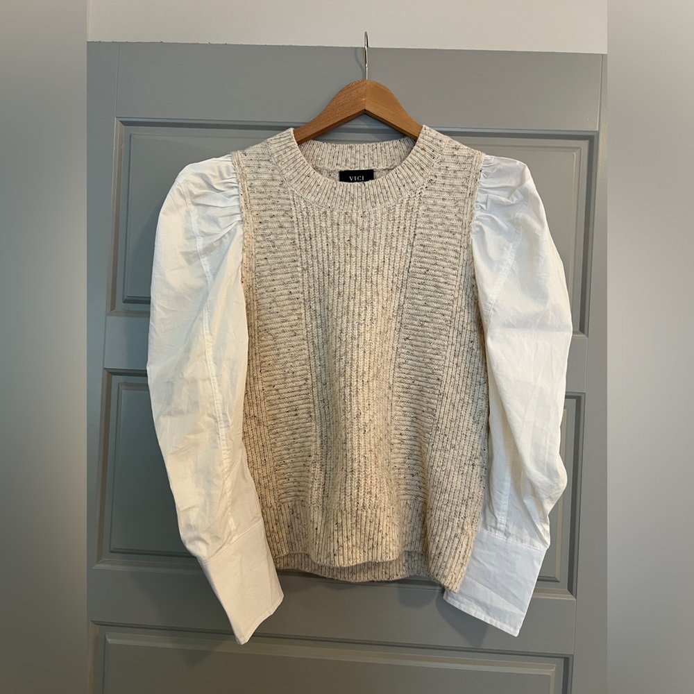 Vici Sweater Twofer Top — Size S